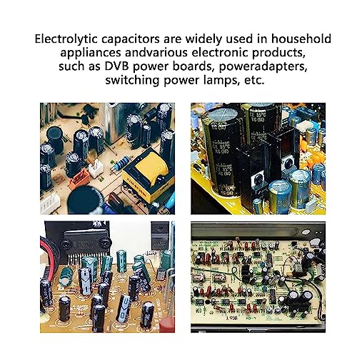 460pcs Electrolytic Capacitor Kit, 24 Values 6.3V-50V 1uF-1500uF