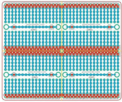 Treedix 4 pcs Universal Board Solderable BreadBoard Split Design PCB Prototype Shield Board Double Sided Tinned Gold Plated Holes Compatible with Arduino Kit Raspberry Pi Prototyping and Testing