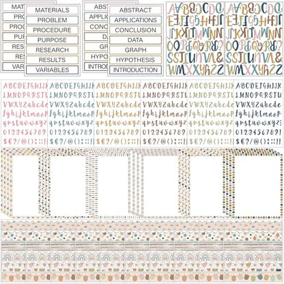 Dispowreath 96 Pcs Science Fair Board Supplies,Boho Style - style: Bohemian