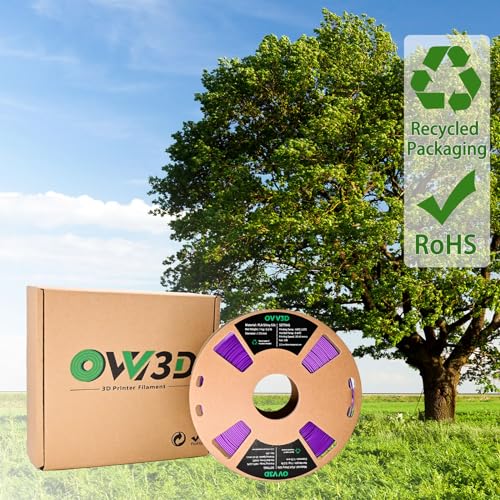 OVV3D PLA Filament 1.75mm, 3D Printer Filament Silk PLA Dual Color PLA Filament, Purple Green PLA Filament, Color Change Every Inch Filament 3D Printer Filament +/-0.02mm, 1kg/2.2lb - color: Dual-color Green Purple