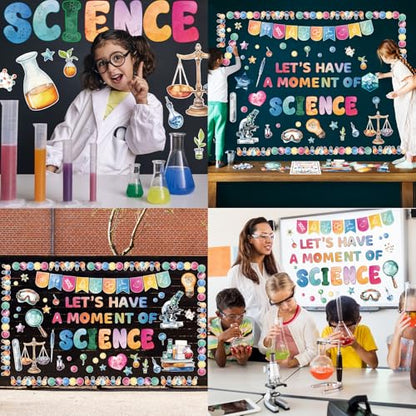 Fancy Land Science Bulletin Board Set for Classroom Decorations 89Pcs