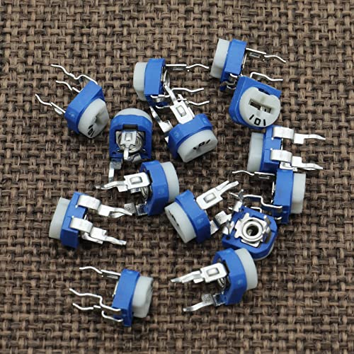 300Pcs 15 Value 100 ohm- 2M ohm Trim pots Variable Resistor 6mm Potentiometer Assortment Kit