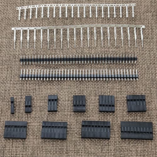 710Pcs 2.54mm Jumper Wire Cable Female Connector with 40 Pin Pitch Single Row Pin Headers,Male/Female Pin Connector Kit