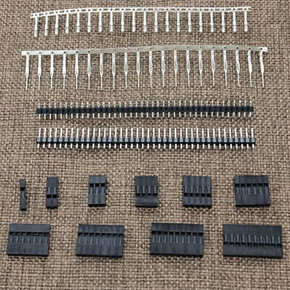 710Pcs 2.54mm Jumper Wire Cable Female Connector with 40 Pin Pitch Single Row Pin Headers,Male/Female Pin Connector Kit