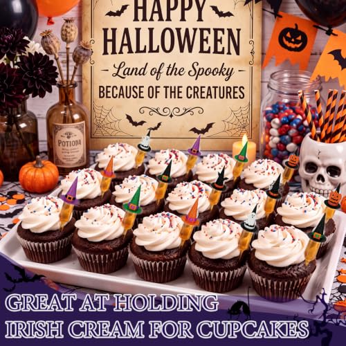 Glenmal 48 Sets 4ml Halloween Cupcakes Pipettes for Party Decorations - style: Halloween