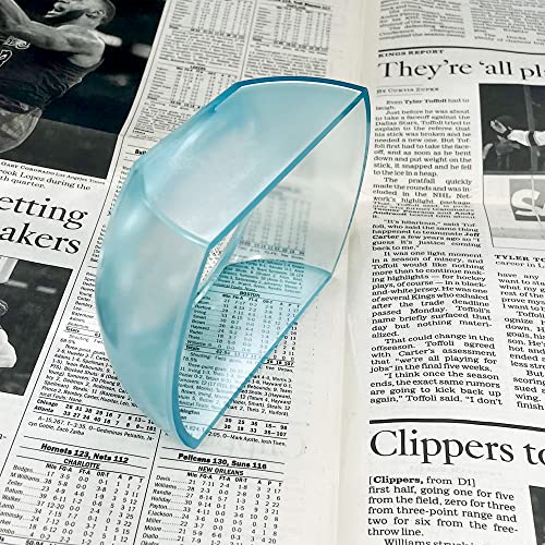 MAGDEPO 5X Desktop Dome Magnifier Paperweight 3 inch Magnifying Glass Optical Oval Acrylic Lens for Seniors with Low Vision or People Reading Books, Bible, Newspaper, Maps, Fine Print, Coins, Stamps - size: 3.3" x 2.6"