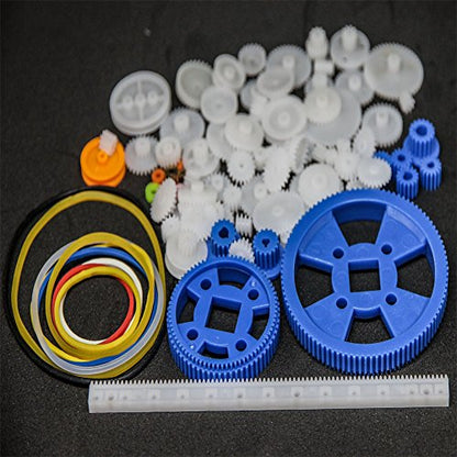 80Pcs Plastic DIY Robot Gear Kit Gearbox Motor Gear Set for DIY Car Robot