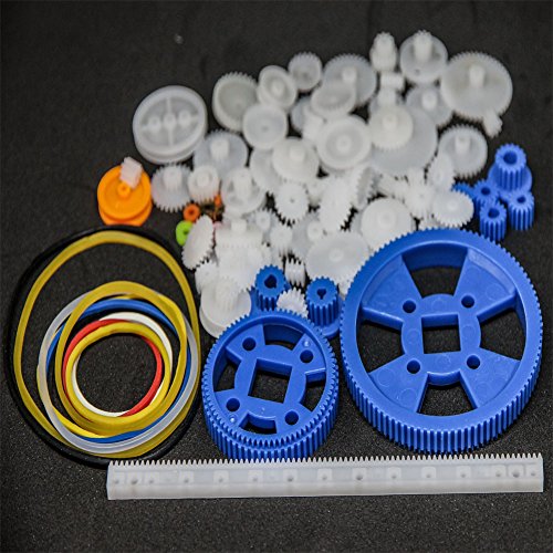 80Pcs Plastic DIY Robot Gear Kit Gearbox Motor Gear Set for DIY Car Robot