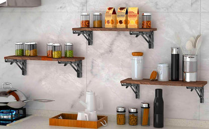 Storystore Folding Shelf Brackets, 12 Inch 4 Pcs Black Stainless Steel - size: 12 Inch 4 PCS