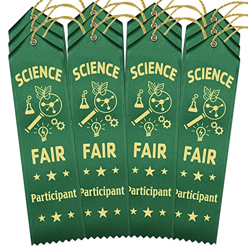 RibbonsNow Science Fair Participant Ribbons - 300 Green Ribbons with Card & String - color: Green, size: 300 Total Ribbons