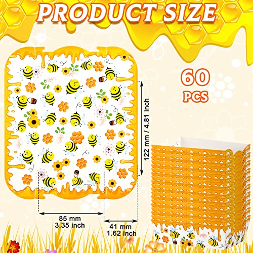 Cunhill 60 Pack Paper Food Trays 1 Lb Disposable Carnival Bee - size: 1 lb, style: Bee