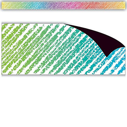 Teacher Created Resources Colorful Scribble Magnetic (77290) - size: Each strip measures about 24" x 1-1/2"