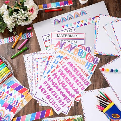 Dispowreath 96 Pcs Science Fair Board Supplies,Rainbow Style - style: Rainbow Style