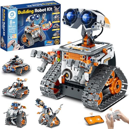 Sillbird Robot Building Kit with Remote Control STEM Gifts for Boys 8-13 - color: 3-orange