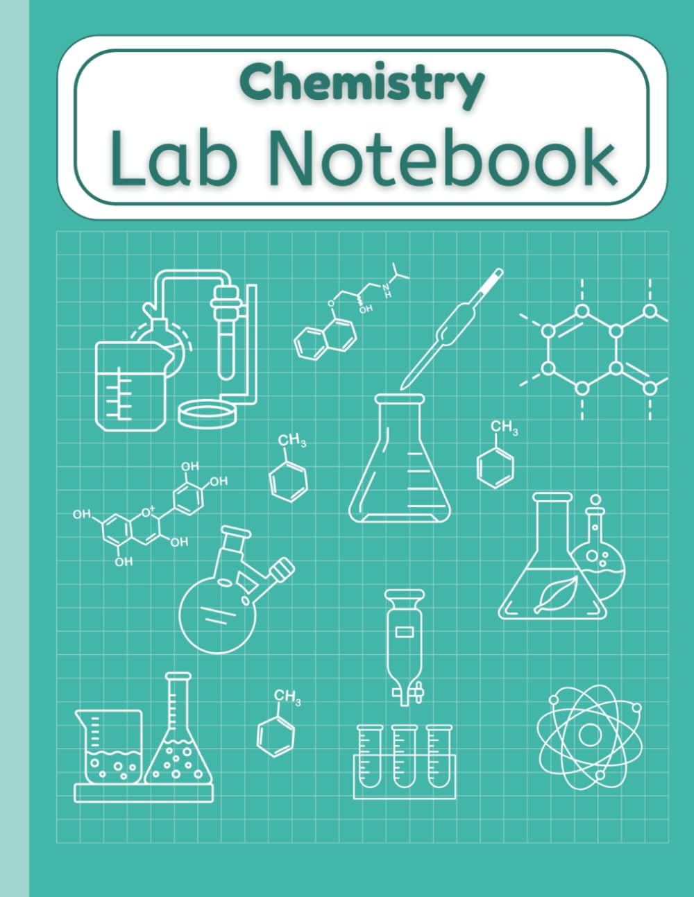 Chemistry Lab Notebook: Laboratory Notebook with Numbered Science Grid Pages