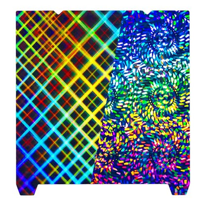 IdeaFormer-3D Rainbow Gear PEW+Plaid PES Build Plate for Creality K1C/K1/K1 SE/Ender 3 V3 SE/KE/Ender 3 S1/Pro/Ender 5 S1,Flexible PEW PES Spring Steel Effect Sheet Removable Platform 235x235mm - color: Rainbow Gear PEW+Plaid PES