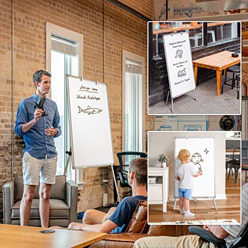 Maxtek Easel Whiteboard 40 x 28 in, Stand Tripod with Height Adjustable - style: 40x28 White