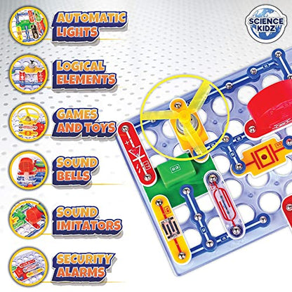 Science Kidz Electronics Kit - 188 Science Experiments Set for Kids