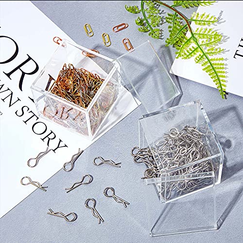 Blulu 8 Pcs Clear Acrylic Box with Lid, 2.2 x 2.2 x 2.2 Inch, Classic Style - size: 2.2 x 2.2 x 2.2 Inch, style: Classic style