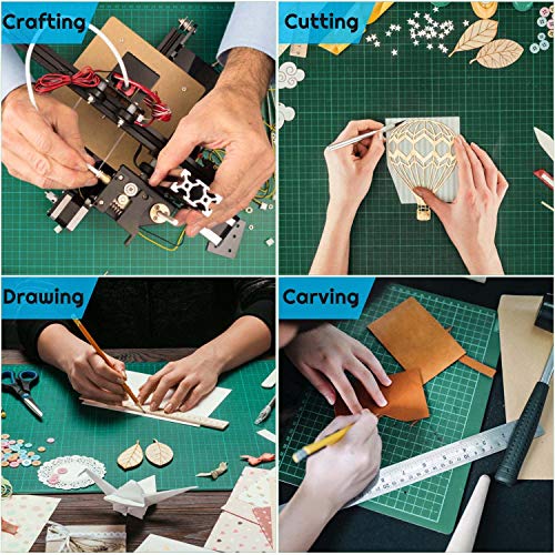 anezus Self Healing Sewing Mat, Rotary Cutting Mat Double Sided 5-Ply Craft Cutting Board for Sewing Crafts Hobby Fabric Precision Scrapbooking Project 9inch x 12inch(A4) - color: Green, size: 12"L x 9"W