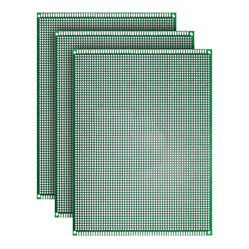 Double Sided PCB Board,D DZRCOXI Large PCB Circuit Board Protoboard 3Pcs 15X20CM for DIY Soldering Electronic Projects Compatible with Arduino Kits (15X20CM-3Pcs) - style: 15X20CM-3Pcs