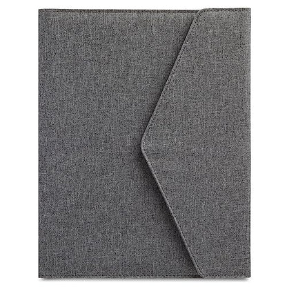 Paper Junkie Binder Organizer - 10 x 12.5 in, Gray Polyester - Resume Portfolio Folder - Zipper Binder Business Card Pockets