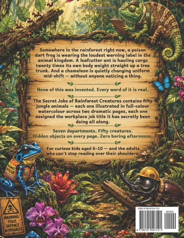 The Secret Jobs of Rainforest Creatures For Kids Aged 6 to 10: An Illustrated Fun Animal Encyclopedia To Learn About Nature | Full-Color Illustrated Edition (Secret Animal Jobs)