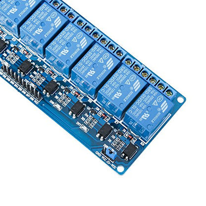 ELEGOO 8 Channel DC 5V Relay Module with Optocoupler for Arduino Projects (Pack of 2) - size: 8 Channel (Pack of 2)