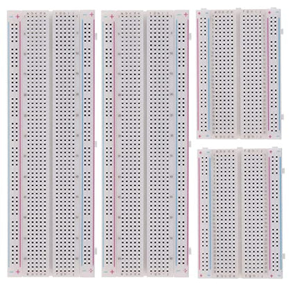 Solderless Breadboard and Jumper Wires Kit, 830/400 Tie Points Boards and Jumper Wires, Compatible for Single Board Computers or Arduino Projects (4 Breadboards Kit) - size: 4 Breadboards Kit