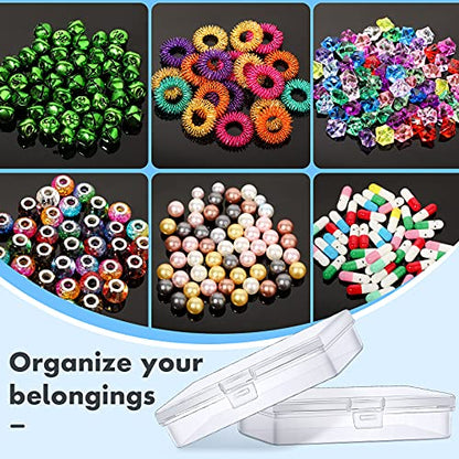 Jetec 18 Pieces Small Clear Plastic Storage Box, 5.2 x 3 x 1.2 Inch - size: 5.2 x 3 x 1.2 Inch