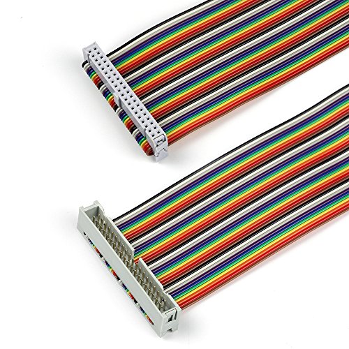 UCTRONICS Male to Female GPIO Ribbon Cable 40pin 8inch Breadboard Jumper Wires for Connection Raspberry Pi 5 3 2 Model B B+ w/ 3.5/5 inch TFT Touch Screen LCD Display - size: U6033