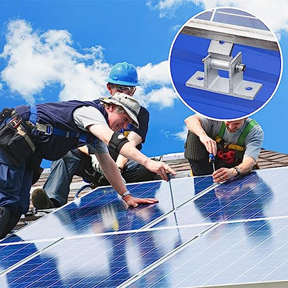 Solar Panel Mounting Brackets, 8PCS Adjustable RV Solar Panel Mount, Tilt Angle 10-60 Roof Mounting Kit for Solar Panels 400 W, 500 W - size: 8 Pieces