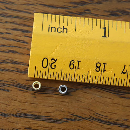 1.5mm (Inner Diameter) Super Tiny Eyelet, in 4 Colors, for BJD Doll Clothes and Shoes Making, Mini Craft Supply, 20 PCS (Gold) - color: Gold
