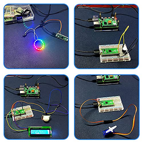 GeeekPi Basic Starter Kit for Raspberry Pi Pico, with Breadboard, I2C 1602 LCD Display Module, 9g Mirco Servo for Raspberry Pi Beginners & Software Engineer