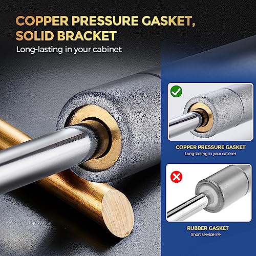 Silver Cabinet Gas Struts Lid Support, 10 Inch, 2 PCS, 80N/18 LB - size: 80N/18 LB