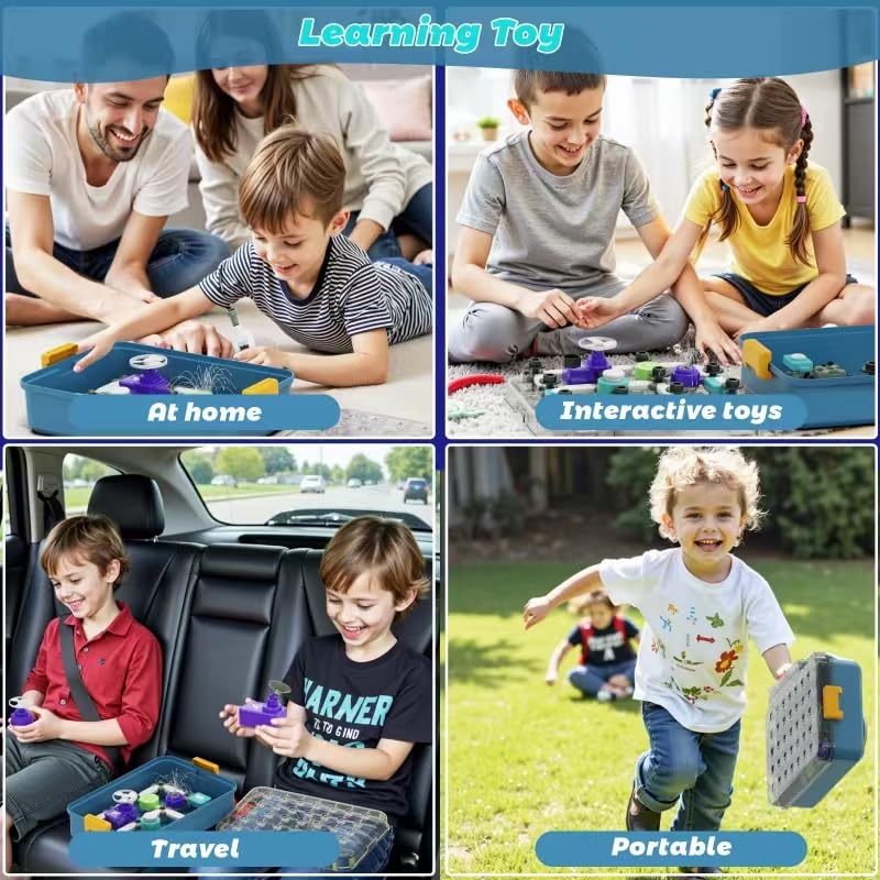 Science Kits for Kids Age 5-7 8-12, STEM Educational Learning Toys with 58 Circuit Parts, Over 520 Projects, Travel Sensory Table Fidget Toy for Boys Girls Birthday Gifts Ages 3 4 5 6 7 8 9 10 11 12