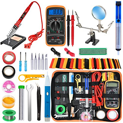 Soldering Iron Kit,80W LCD Digital Soldering Gun with Adjustable Temperature Controlled and Fast Heating Ceramic Thermostatic Design - color: Yellow