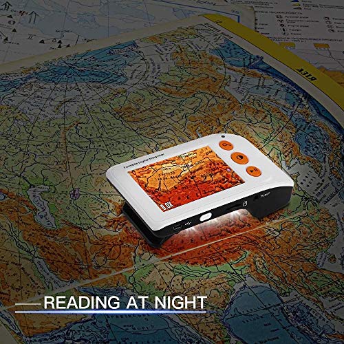 Eyoyo 3.5" Portable Digital Video Magnifier, 2X-25X Zoom Reading Aid White - color: White