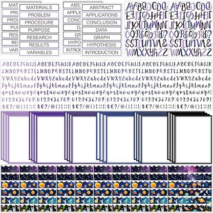 Dispowreath 96 Pcs Science Fair Board Supplies,Planet Space Style - style: Planet Space Style