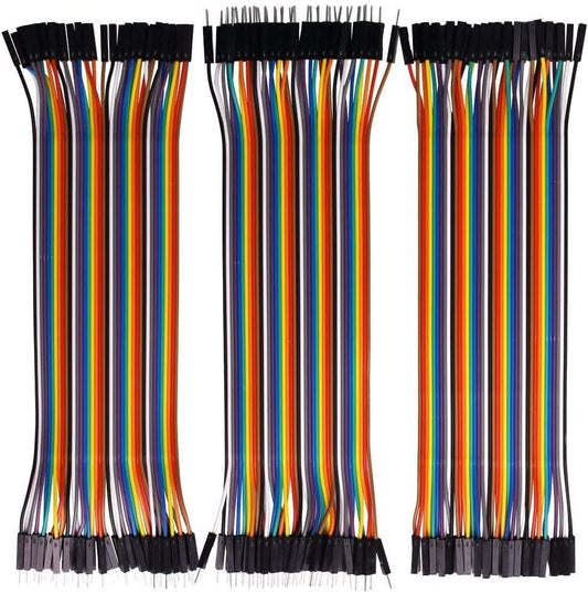 120pcs Multicolored Dupont Wire M-M,M-F,F-F for Breadboard Jumper(20cm/8in) - color: Assorted (M-M/F-F/F-M), size: 120 PCS - 20 cm