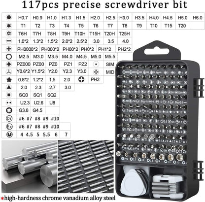 LIFEGOO Precision Screwdriver Set 138 in 1 Small Magnetic Screwdriver Set with Case, Electronic Repair Tool Kit for Computer, Laptop, iPhone, Cellphone Macbook, PC, PS5, Watch Camera Electronic - color: Black, size: 138 in 1