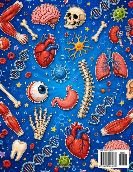 Human Body Anatomy: Color and Learn (Simple Explanations)
