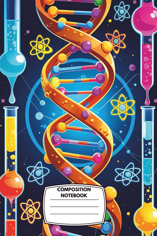 Composition Notebook: Wide ruled, 6x9", 120 pages, Science Lab Notes - STEM-Themed Journal for Students, Teens & Future Scientists – Perfect for School Notes, Science Projects, or Creative Exploration
