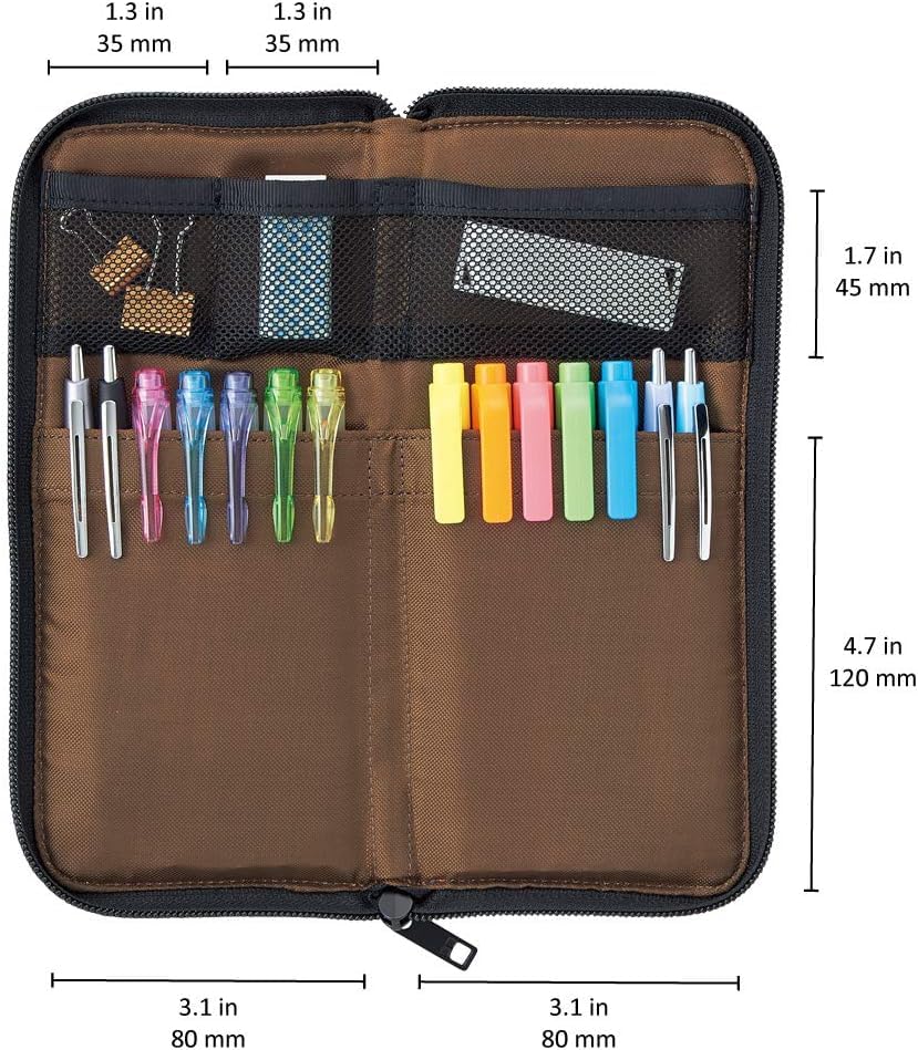 LIHITLAB LAB Slim Pen/Pencil Pouch, 0.7 × 3.9 × 8.5 Inches, Indigo (A7652-11) - color: Indigo, size: 0.7 × 3.9 × 8.5 Inches