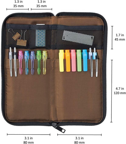 LIHITLAB LAB Slim Pen/Pencil Pouch, 0.7 × 3.9 × 8.5 Inches, Indigo (A7652-11) - color: Indigo, size: 0.7 × 3.9 × 8.5 Inches
