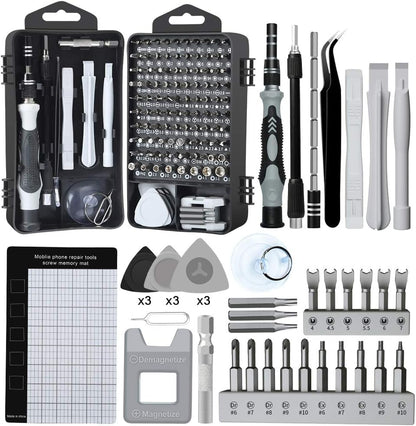 LIFEGOO Precision Screwdriver Set 138 in 1 Small Magnetic Screwdriver Set with Case, Electronic Repair Tool Kit for Computer, Laptop, iPhone, Cellphone Macbook, PC, PS5, Watch Camera Electronic - color: Black, size: 138 in 1