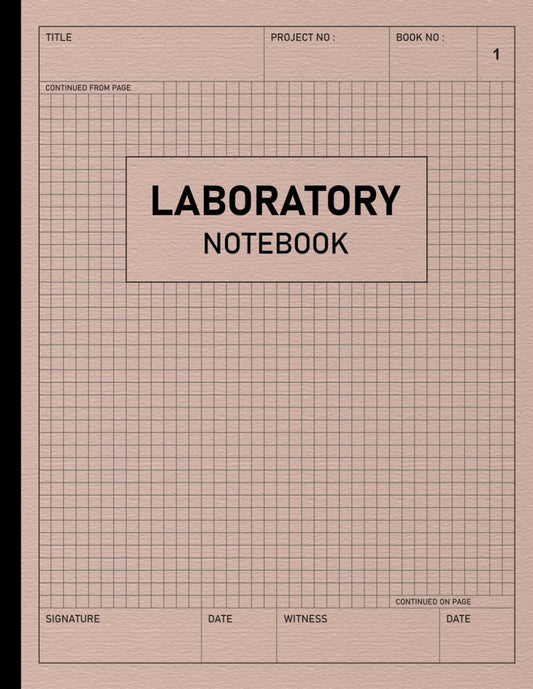 Lab Notebook: Laboratory Notebook with Numbered Pages and a Table of Contents, 122 Pages, Size 8.5 x 11 In