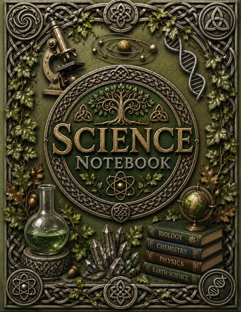 Science Notebook: A School Notebook for Science Notes, Experiments, Observations, Diagrams & Study | 8.5" x 11" | 120 lined pages